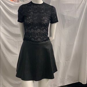 Faux leather skirt